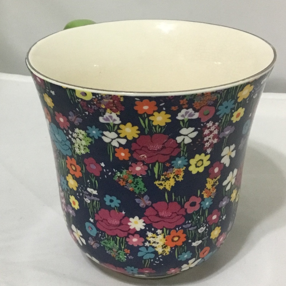 Ceramic boho Floral coffee tea cup
